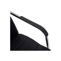 Καρέκλα γραφείου επισκέπτη Peers pakoworld PU μαύρο 54x66x95εκ