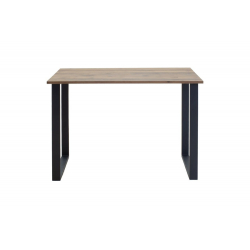 Τραπέζι Emery pakoworld καρυδί-μαύρο μελαμίνης 110x70x74εκ