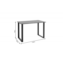 Τραπέζι Emery pakoworld καρυδί-μαύρο μελαμίνης 110x70x74εκ