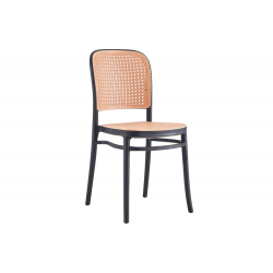 Καρέκλα Juniper pakoworld με UV protection PP μαύρο-μπεζ 51x40.5x86.5εκ. (40,5x51x86,5εκ)