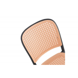 Καρέκλα Juniper pakoworld με UV protection PP μαύρο-μπεζ 51x40.5x86.5εκ. (40,5x51x86,5εκ)