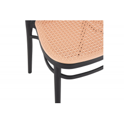 Καρέκλα Juniper pakoworld με UV protection PP μαύρο-μπεζ 51x40.5x86.5εκ. (40,5x51x86,5εκ)