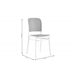 Καρέκλα Juniper pakoworld με UV protection PP μαύρο-μπεζ 51x40.5x86.5εκ. (40,5x51x86,5εκ)