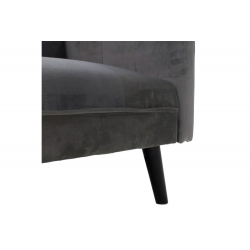 Καναπές γωνία-κρεβάτι με υποπόδιο Dream pakoworld  γκρι-ασημί βελούδο 209x157x80εκ