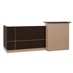HM2068.01 ΓΡΑΦΕΙΟ ΥΠΟΔΟΧΗΣ 240X82 WENGE ΜΠΕΖ