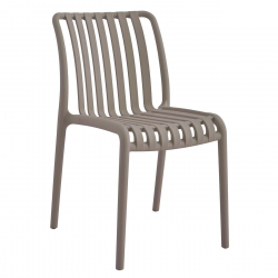 MODA-Ν Καρέκλα Στοιβαζόμενη PP, Απόχρωση Mocha  51x57x78cm