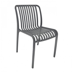 MODA-Ν Καρέκλα Στοιβαζόμενη PP, Απόχρωση Γκρι  51x57x78cm