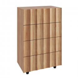 MOTION Συρταριέρα με 4 Συρτάρια, Απόχρωση Φυσικό  60x40x94cm