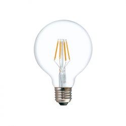 Λαμπτήρας LED G80 Bulb pakoworld 4W E27 3000K 200-220V clear (8x8x12εκ)