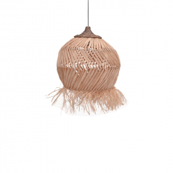 Φωτιστικό οροφής Koronse Inart sisal σε φυσικό χρώμα Φ55x68εκ