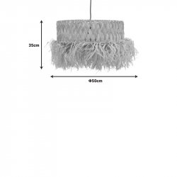 Φωτιστικό οροφής Annhele Inart sisal σε φυσικό χρώμα Φ50x35εκ
