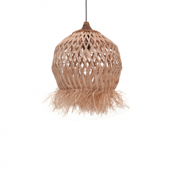Φωτιστικό οροφής Marjione Inart sisal σε φυσικό χρώμα Φ45x55εκ