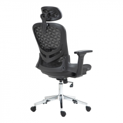 Καρέκλα γραφείου εργασίας Mergi pakoworld μαύρο mesh 62x63x120εκ