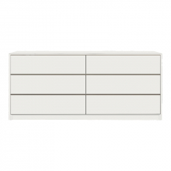 Συρταριέρα Kuanger pakoworld mdf σε λευκή απόχρωση 120x40x70εκ