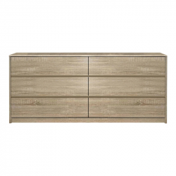 Συρταριέρα Kuanger pakoworld mdf σε φυσική απόχρωση 120x40x70εκ