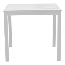 Τραπεζαρία Kliton - Moly σετ 5τεμ pakoworld αλουμίνιο σε λευκή απόχρωση 80x80x74εκ