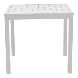 Τραπεζαρία Kliton - Moly σετ 5τεμ pakoworld αλουμίνιο σε λευκή απόχρωση 80x80x74εκ