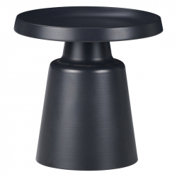 Τραπέζια σαλονιού Ginoze Inart σετ 2τεμ μέταλλο σε μαύρη απόχρωση (70x70x40εκ)