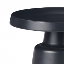 Τραπέζια σαλονιού Ginoze Inart σετ 2τεμ μέταλλο σε μαύρη απόχρωση (70x70x40εκ)