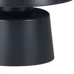 Τραπέζια σαλονιού Ginoze Inart σετ 2τεμ μέταλλο σε μαύρη απόχρωση (70x70x40εκ)