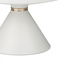 Βοηθητικά τραπέζια Coozlin Inart sintered stone σε απόχρωση λευκό μαρμάρου με λευκό-χρυσό μέταλλο (70x70x40εκ)