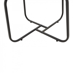 Tραπέζια σαλονιού Crismory pakoworld σετ 2τεμ MDF σε απόχρωση λευκό μαρμάρου και μαύρα μεταλλικά πόδια (70x70x46,5εκ)