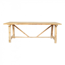 Τραπέζι Luxous pakoworld teak ξύλο σε φυσική απόχρωση 220x100x78εκ