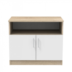Ντουλάπι χαμηλό Galdow pakoworld σε sonoma-λευκή απόχρωση 80x45x60εκ