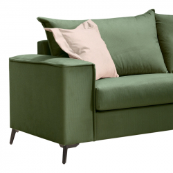 Σετ σαλονιού 2τεμ Verona pakoworld κυπαρισσί ύφασμα με μαξιλάρια σε κρεμ απόχρωση (173x93x100εκ)