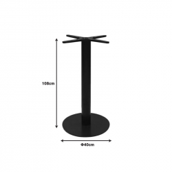 Βάση τραπεζιού Stada pakoworld μεταλλική σε μαύρη απόχρωση 40x40x108εκ