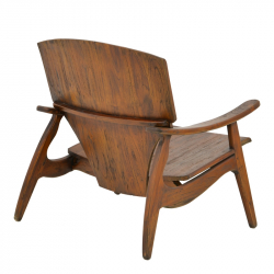 Πολυθρόνα Brazin pakoworld καρυδί teak ξύλο 72x71x77εκ