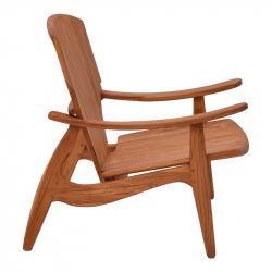 Πολυθρόνα Brazin pakoworld φυσικό teak ξύλο 72x71x77εκ
