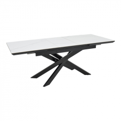 Τραπέζι Rogemi pakoworld γκρι mdf-μαύρο μέταλλο 160-200x90x75εκ Τραπέζι Rogemi pakoworld γκρι mdf-μαύρο μέταλλο 160-200x90x75εκ