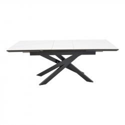 Τραπέζι Rogemi pakoworld γκρι mdf-μαύρο μέταλλο 160-200x90x75εκ Τραπέζι Rogemi pakoworld γκρι mdf-μαύρο μέταλλο 160-200x90x75εκ