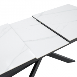 Τραπέζι Rogemi pakoworld γκρι mdf-μαύρο μέταλλο 160-200x90x75εκ Τραπέζι Rogemi pakoworld γκρι mdf-μαύρο μέταλλο 160-200x90x75εκ