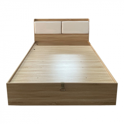 Κρεβάτι Akvare pakoworld διπλό mdf σε φυσική απόχρωση 150x200εκ
