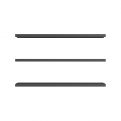 Ραφιέρα τοίχου Divar pakoworld σε γκρι απόχρωση 60x14.5x1.8εκ