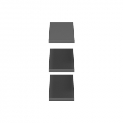 Ραφιέρα τοίχου Divar pakoworld σε γκρι απόχρωση 60x14.5x1.8εκ