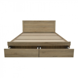 Κρεβάτι Olympus pakoworld με συρτάρι σε φυσική απόχρωση 140x200εκ