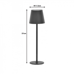 Επιτραπέζιο φωτιστικό αφής LED Brave Ι pakoworld επαναφορτιζόμενο σε μπρονζέ απόχρωση Φ11.5x37εκ