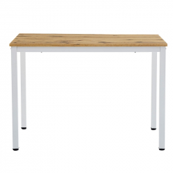 Τραπέζι Witte pakoworld MDF/Metal σε sonoma απόχρωση με λευκο πόδι 110x70x76εκ Τραπέζι Witte pakoworld MDF/Metal σε sonoma απόχρωση με λευκο πόδι 110x70x76εκ