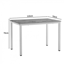 Τραπέζι Witte pakoworld MDF/Metal σε sonoma απόχρωση με λευκο πόδι 110x70x76εκ Τραπέζι Witte pakoworld MDF/Metal σε sonoma απόχρωση με λευκο πόδι 110x70x76εκ