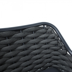 Σκαμπό μπαρ αλουμινίου-pp Zuki pakoworld στοιβαζόμενη με γκρι σκελετό και μαξιλάρι 55x54x109εκ