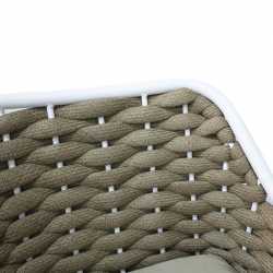 Σκαμπό μπαρ αλουμινίου-pp Zuki pakoworld στοιβαζόμενη με λευκό σκελετό και μαξιλάρι 55x54x109εκ