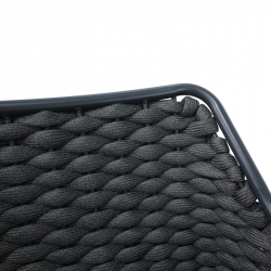 Πολυθρόνα αλουμινίου-pp Ortegia pakoworld στοιβαζόμενη με γκρι σκελετό και μαξιλάρι 57x62x82εκ