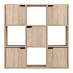 Βιβλιοθήκη Bookel pakoworld σε sonoma απόχρωση 88.5x27.5x89.3εκ