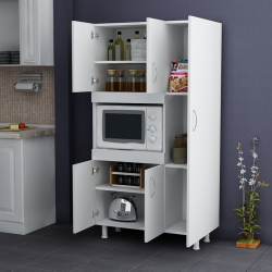 Ντουλάπα κουζίνας Defne pakoworld σε λευκή απόχρωση  89x37.5x160εκ