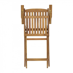 Τραπεζαρία Recofly-Falov pakoworld σετ 5τεμ φυσικό μασίφ ξύλο ακακίας 130x80x72εκ