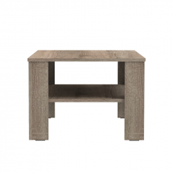 Τραπέζι σαλονιού Κhofi pakoworld σε sonoma truffle απόχρωση 90x60x42.3εκ