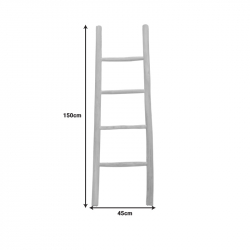 Σκάλα Morjeve pakoworld teak ξύλο σε φυσική απόχρωση 45x6x150εκ